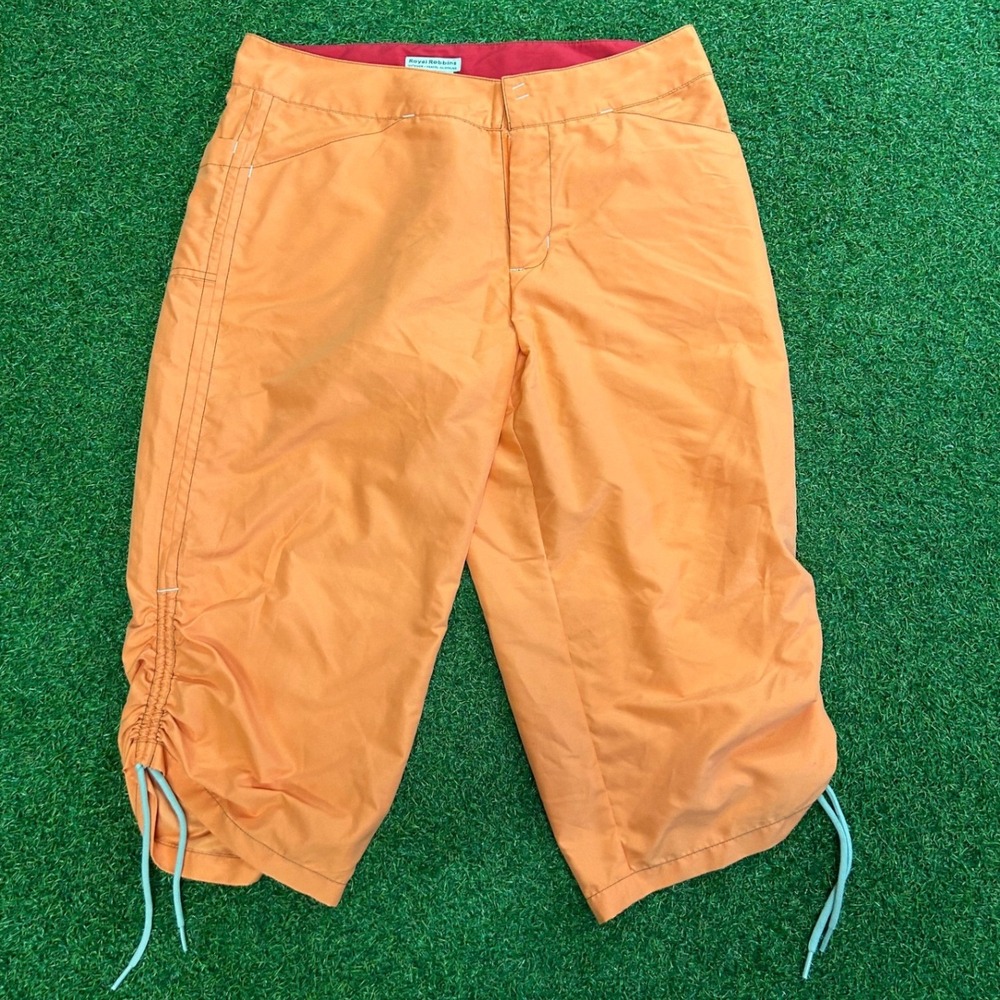 Royal Robbins Orange Outdoor Travel Capri Pants Womens Size 12 Hiking Light